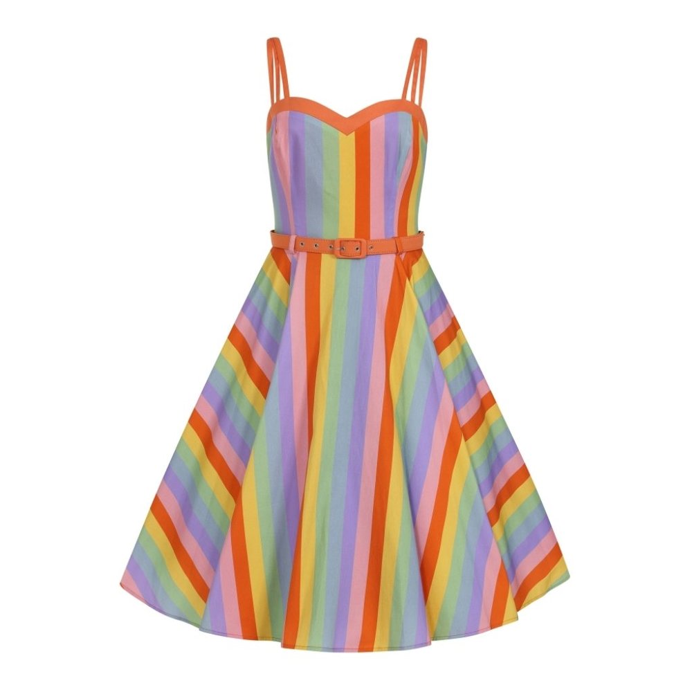 Collectif Nova Rainbow Swing Dress - Picture 5 of 7